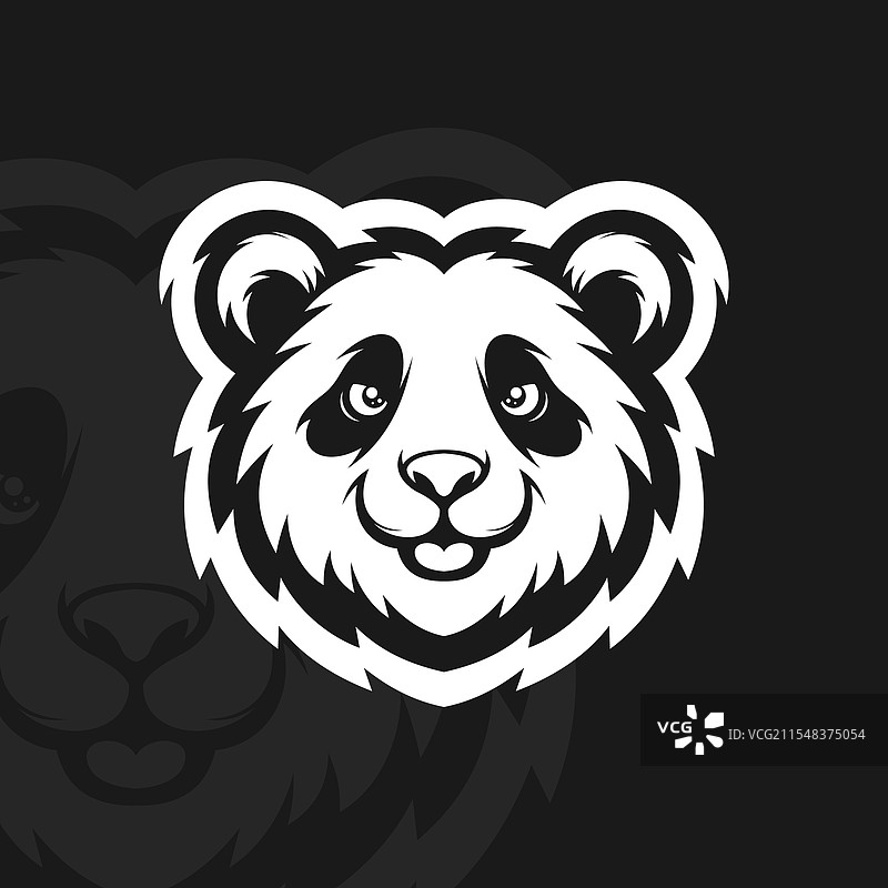 熊猫头部吉祥物设计图片素材