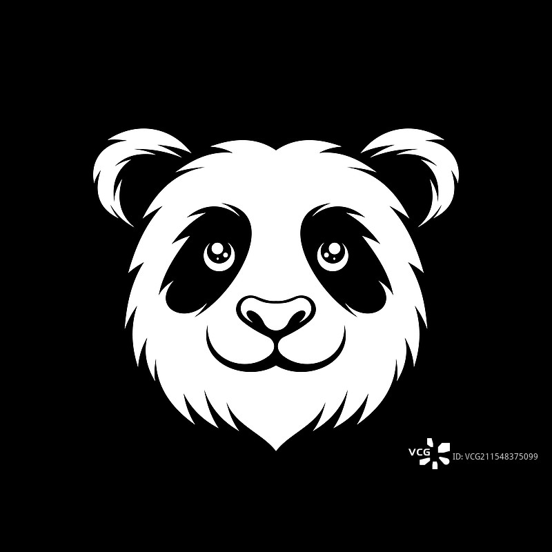 熊猫头吉祥物标志图片素材