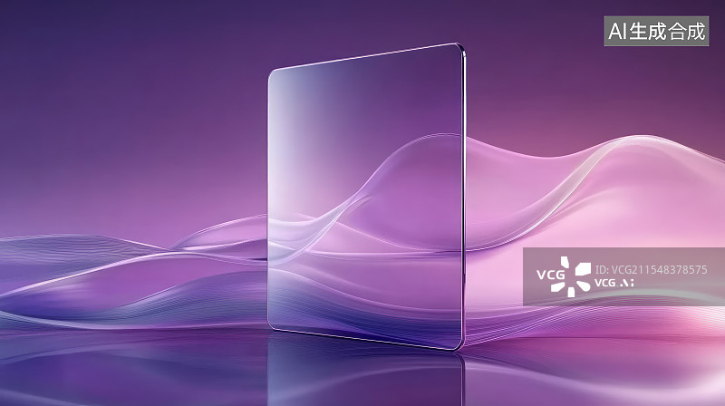 【AI数字艺术】渐变彩色毛玻璃主题科技数码产品展台背景图片素材