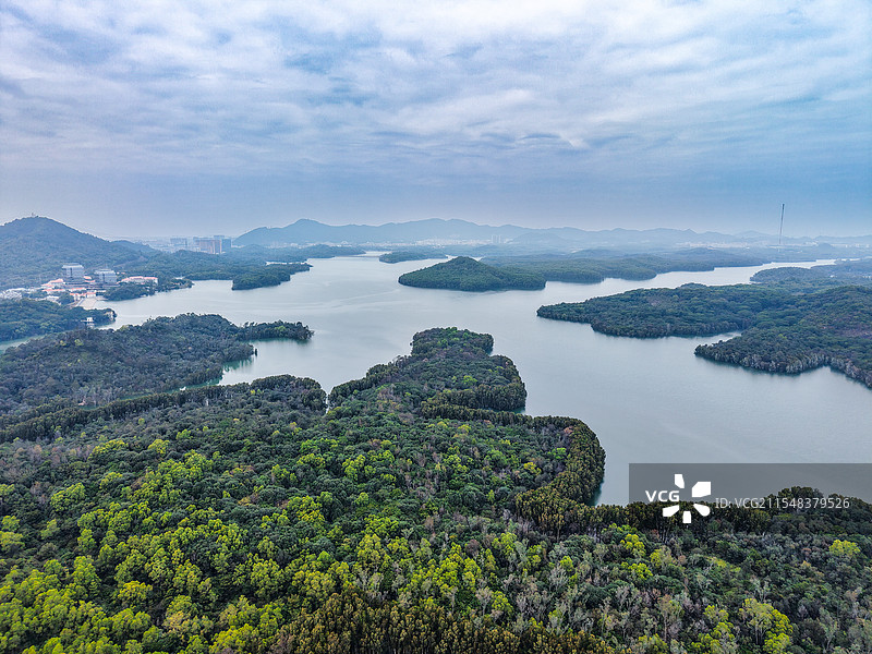 深圳尖岗山公园航拍图片素材