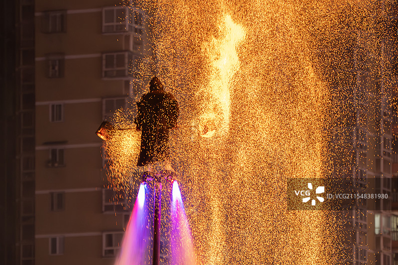 传统民俗文化火壶表演图片素材