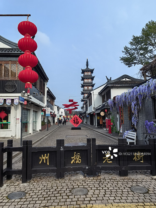 上海市，嘉定区洲桥老街图片素材