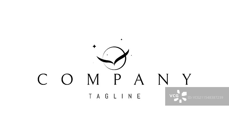 带有抽象鸟类图像的标志图片素材