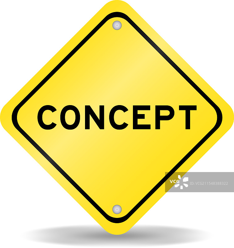 带有文字的黄色交通标志图片素材