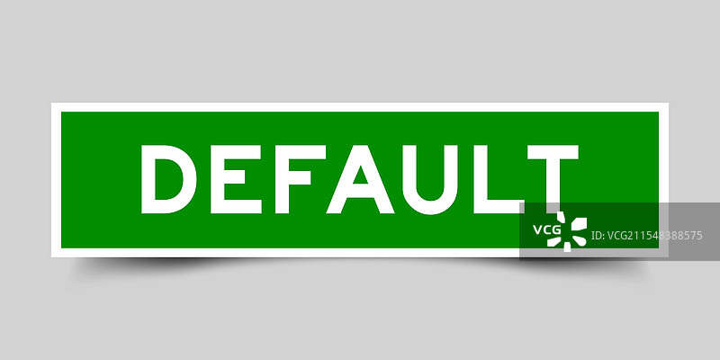 绿色方形贴纸标签，上面有文字图片素材