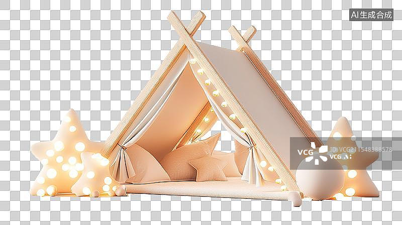 【AI数字艺术】3D卡通野营帐篷图片素材