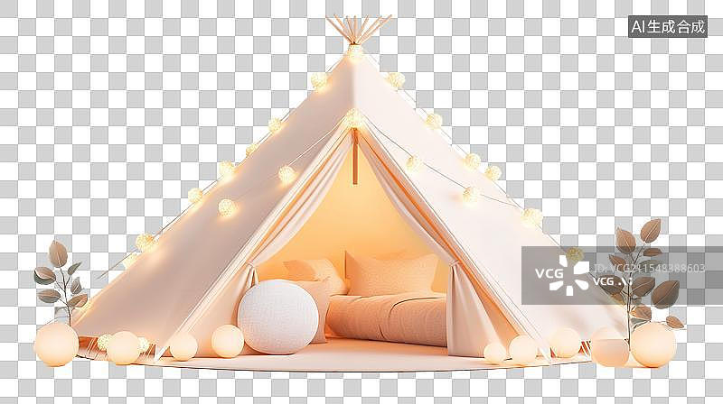 【AI数字艺术】3D卡通野营帐篷图片素材