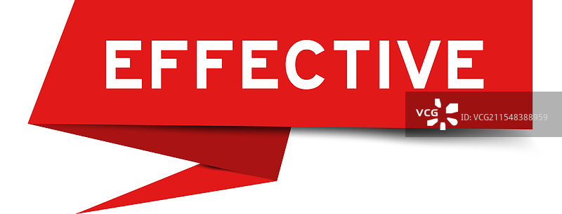 红色演讲横幅，上面写着“有效的”图片素材