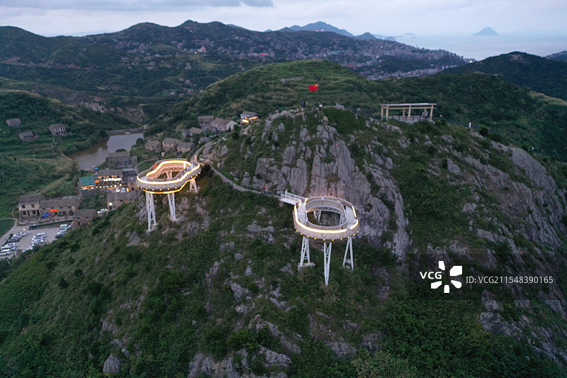 温岭石塘航拍图片素材