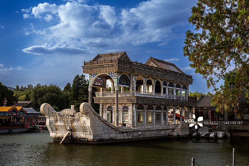 颐和园石舫图片素材