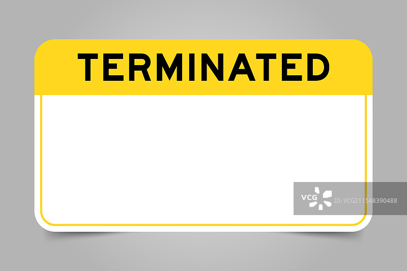 带有黄色标题的标签横幅图片素材