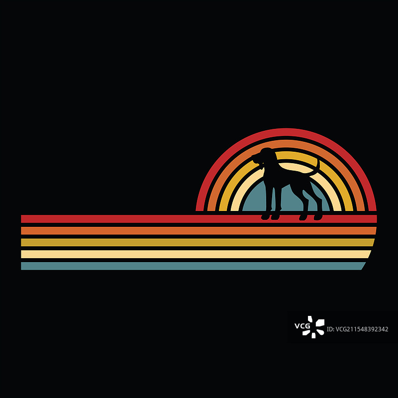 复古设计的浣熊猎犬图片素材