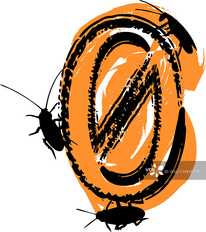 数字0里充满了蟑螂和虫子图片素材