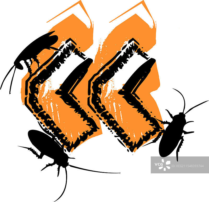 充满蟑螂和虫子的符号图片素材