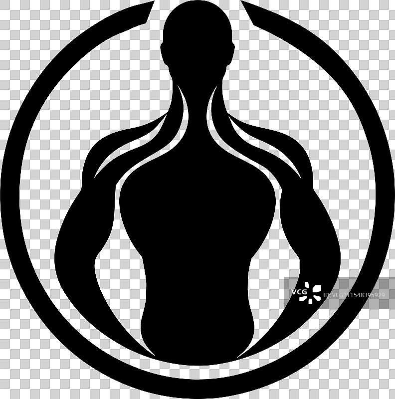 人形标志设计剪影艺术图片素材