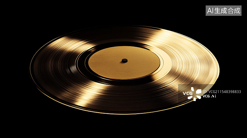 【AI数字艺术】黑胶唱片特写图片素材