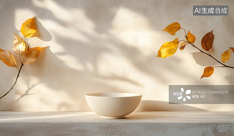 【AI数字艺术】碗  秋天 茶水  陶瓷图片素材