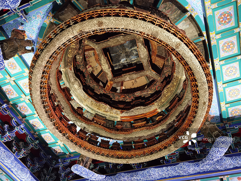 古代建筑博物馆隆福寺藻井图片素材