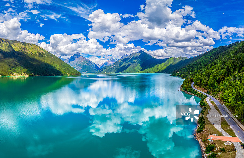 巴松措图片素材