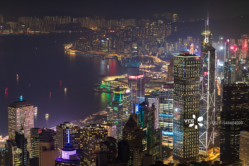 香港太平山夜景图片素材