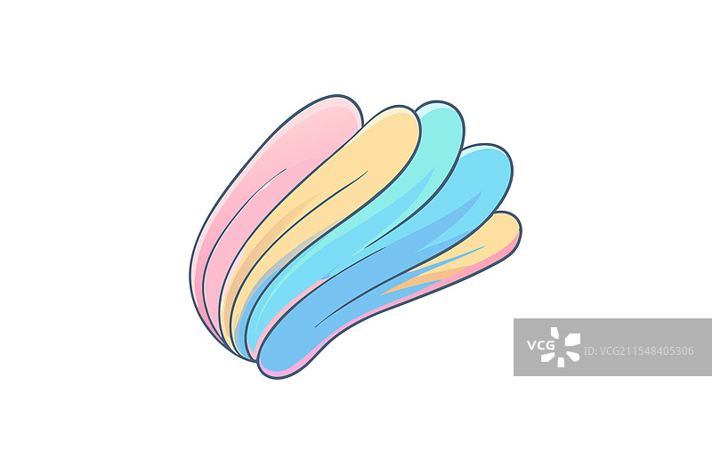 柔和色调的抽象水彩渐变形状图片素材