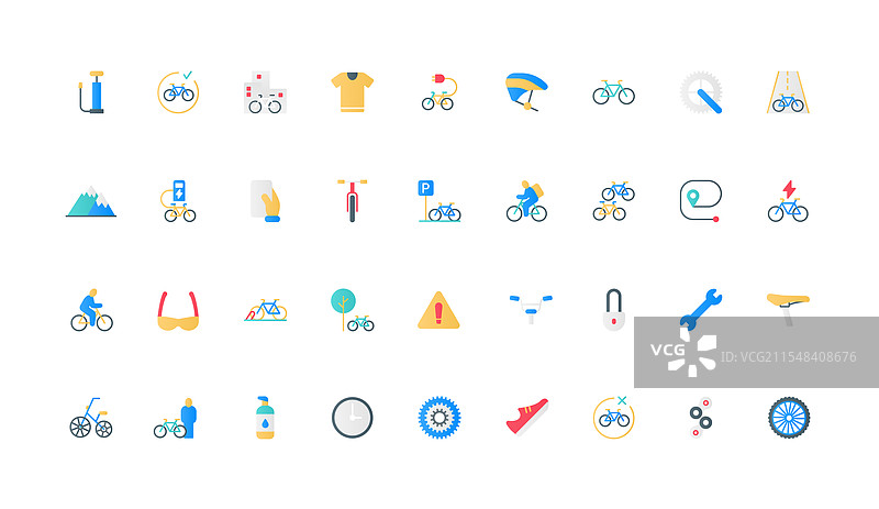 城市骑行者的自行车及配件装备图片素材