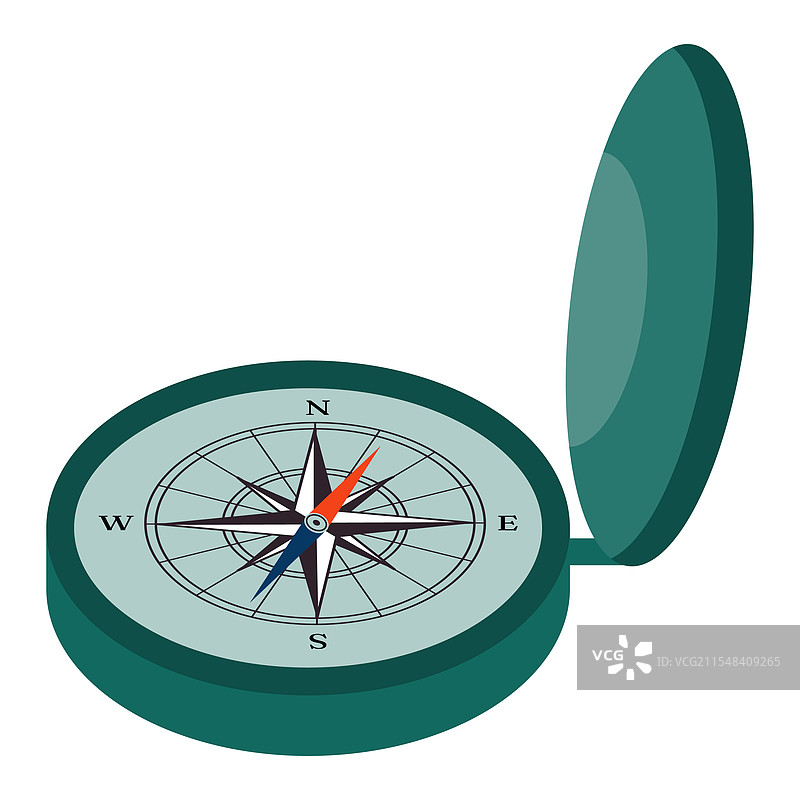 卡通风格的露营指南针，独立展示图片素材