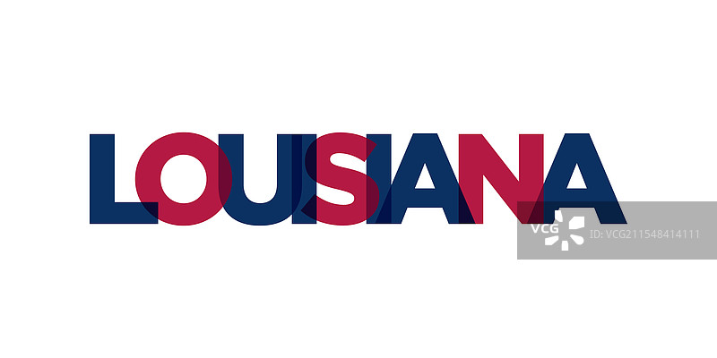 路易斯安那州美国排版口号设计图片素材