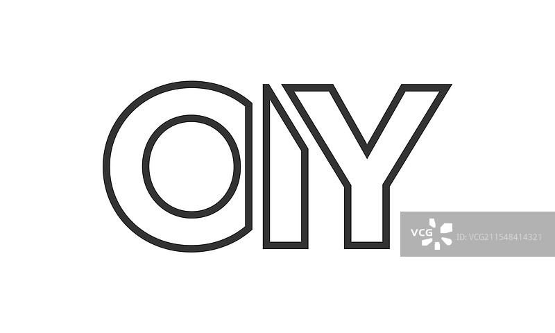 强大而现代的Oiy标志设计模板图片素材