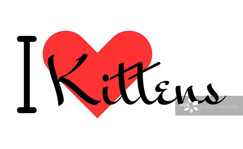 我爱小猫 创意标语 手绘字母图片素材