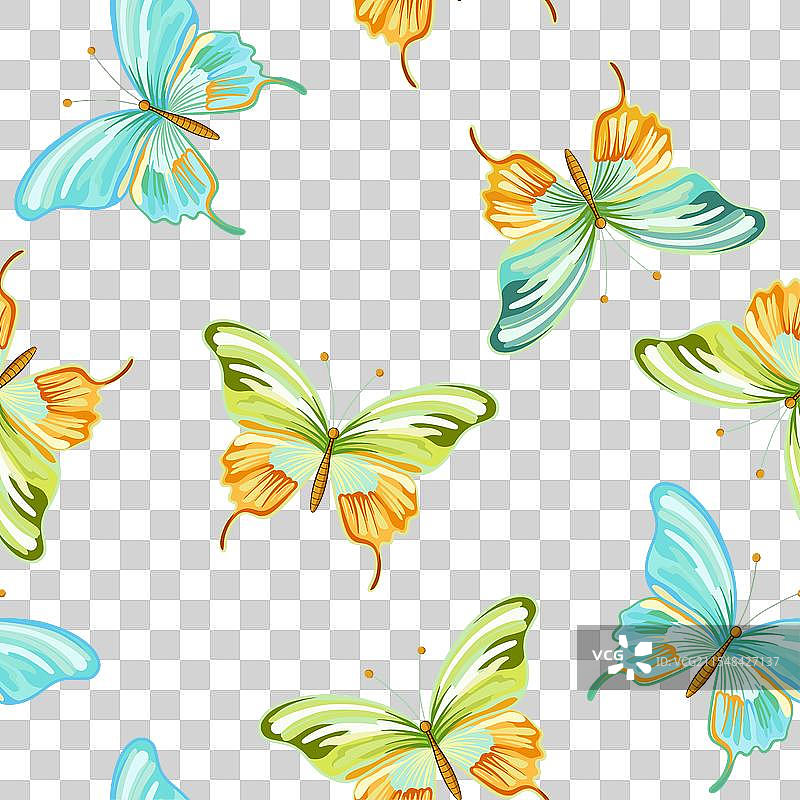 优雅美丽的热带无缝图案图片素材