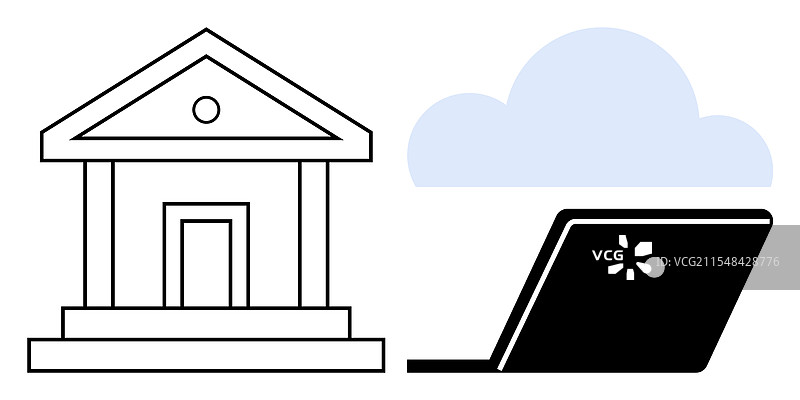 从传统银行转型为现代银行图片素材