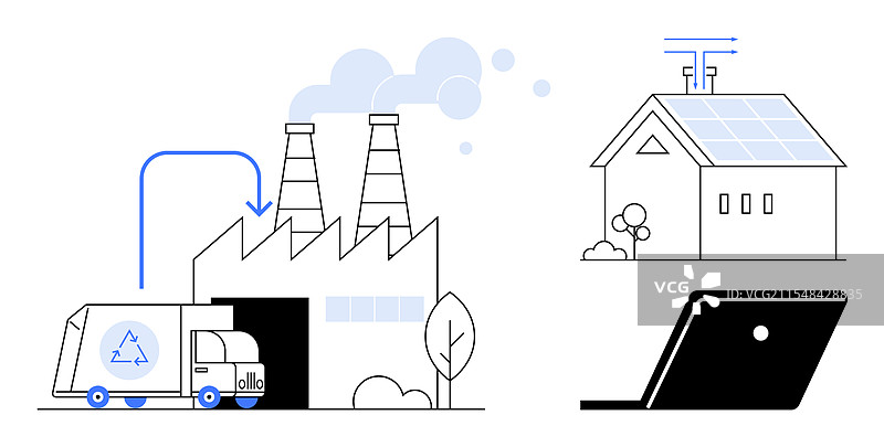 可持续的回收过程图片素材