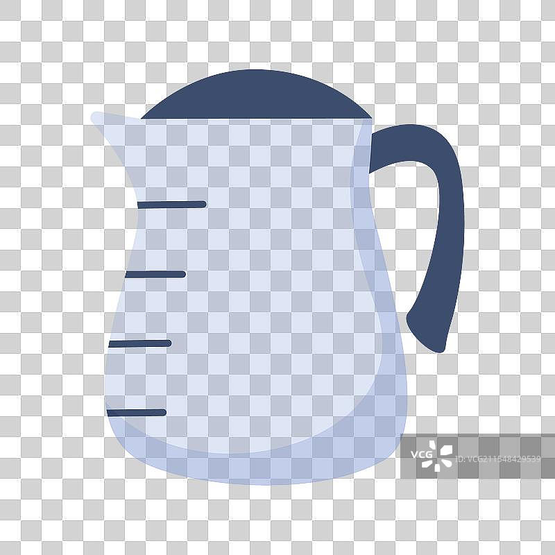 隔离的饮水柠檬水玻璃壶图片素材