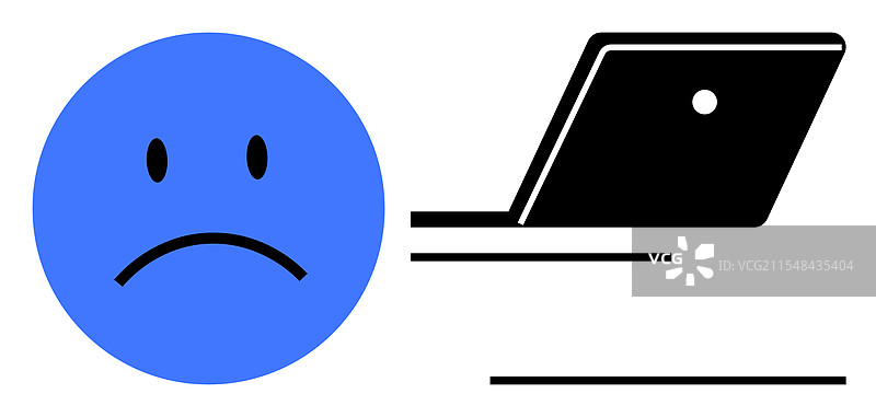 技术挫折概念，表现出悲伤的面孔图片素材