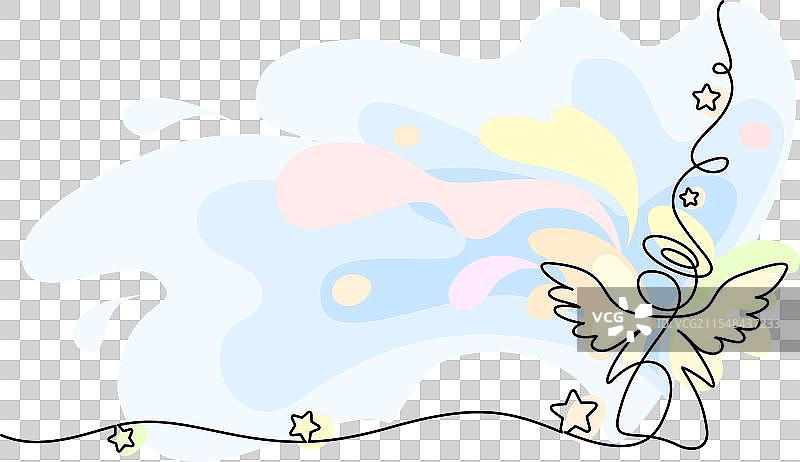 圣诞装饰天使与星星图片素材