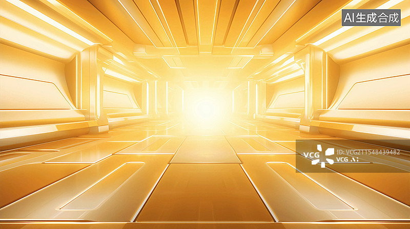 【AI数字艺术】动感活力数字化空间商务科技橙色背景图片素材