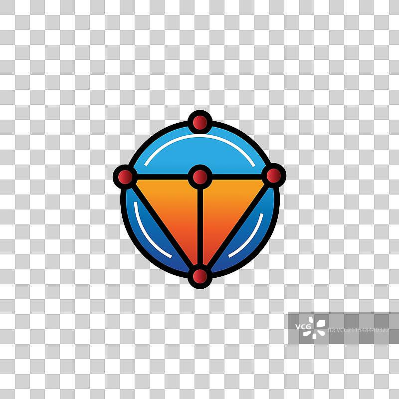 圆形科技台球设计标志图片素材