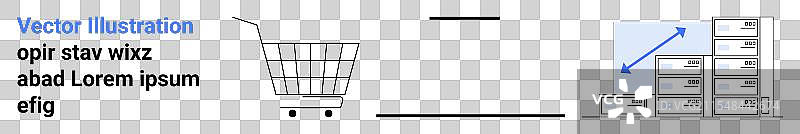 购物车和仓库存储图形图片素材