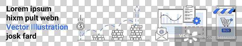 金融增长与电子商务表现图片素材