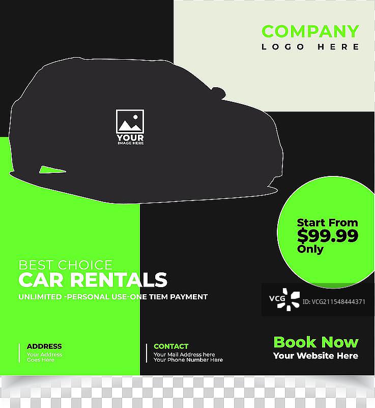 汽车租赁宣传册传单设计布局模板图片素材