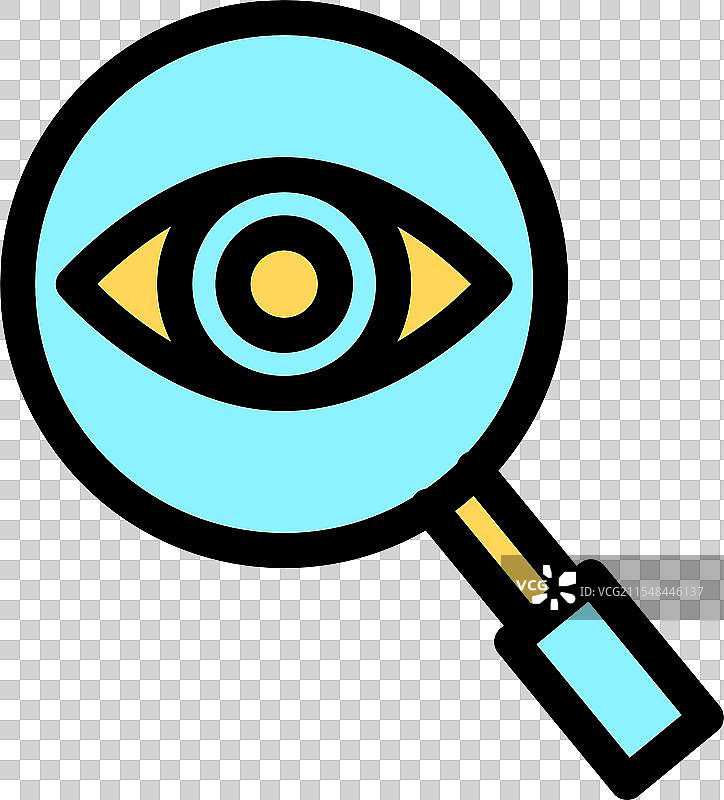 间谍眼睛放大镜图标图片素材