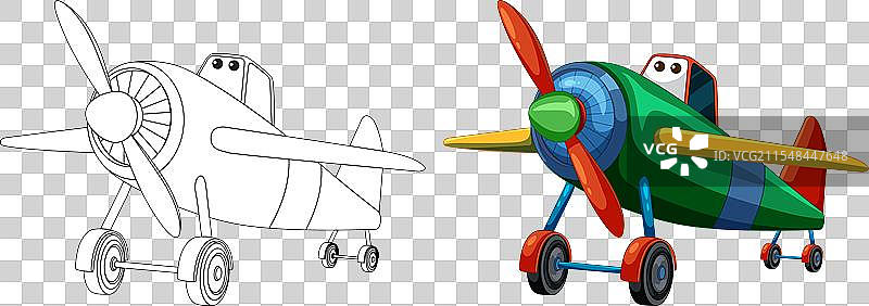 两架设计独特、充满趣味的飞机图片素材