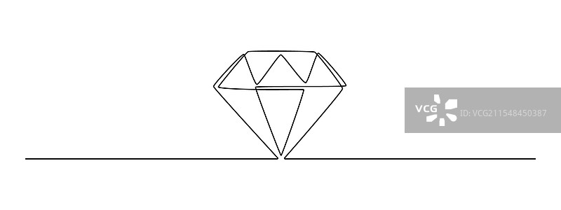 一笔连画的钻石水晶图案图片素材