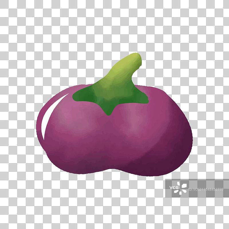 白色背景上的茄子图片素材