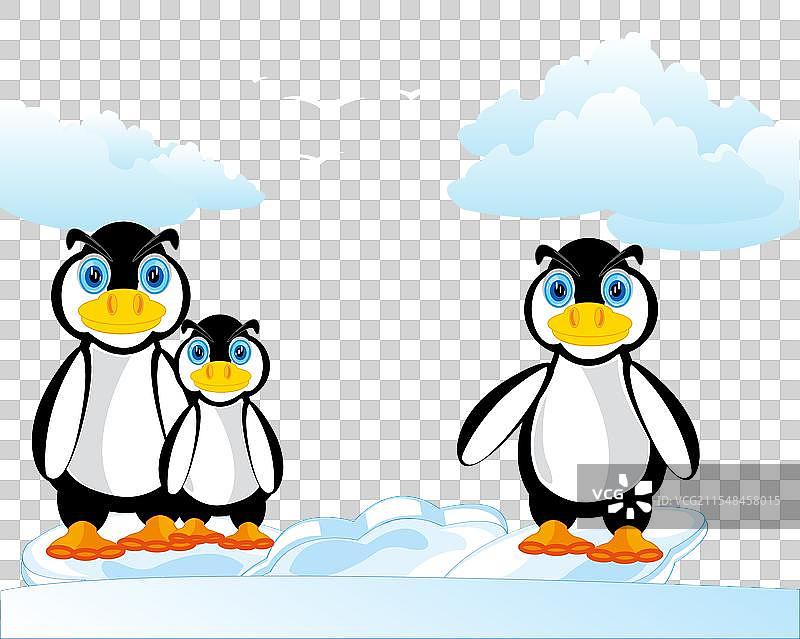 冰块上的企鹅图片素材