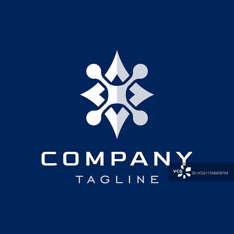 字母X三角形无人机科技点阵标志设计图片素材