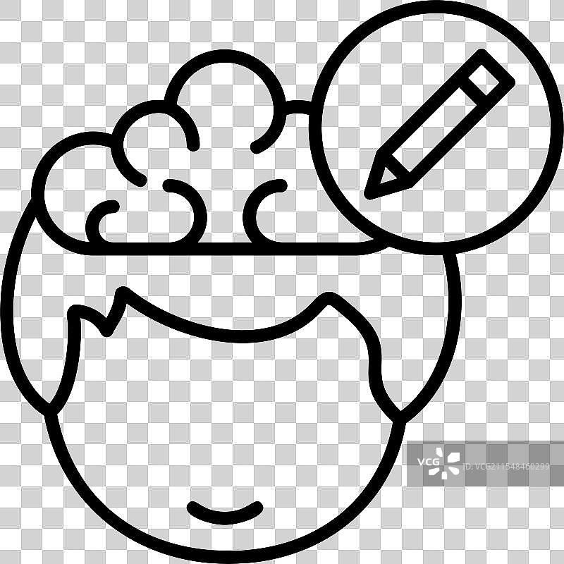 人类思维的铅笔设计元素图片素材