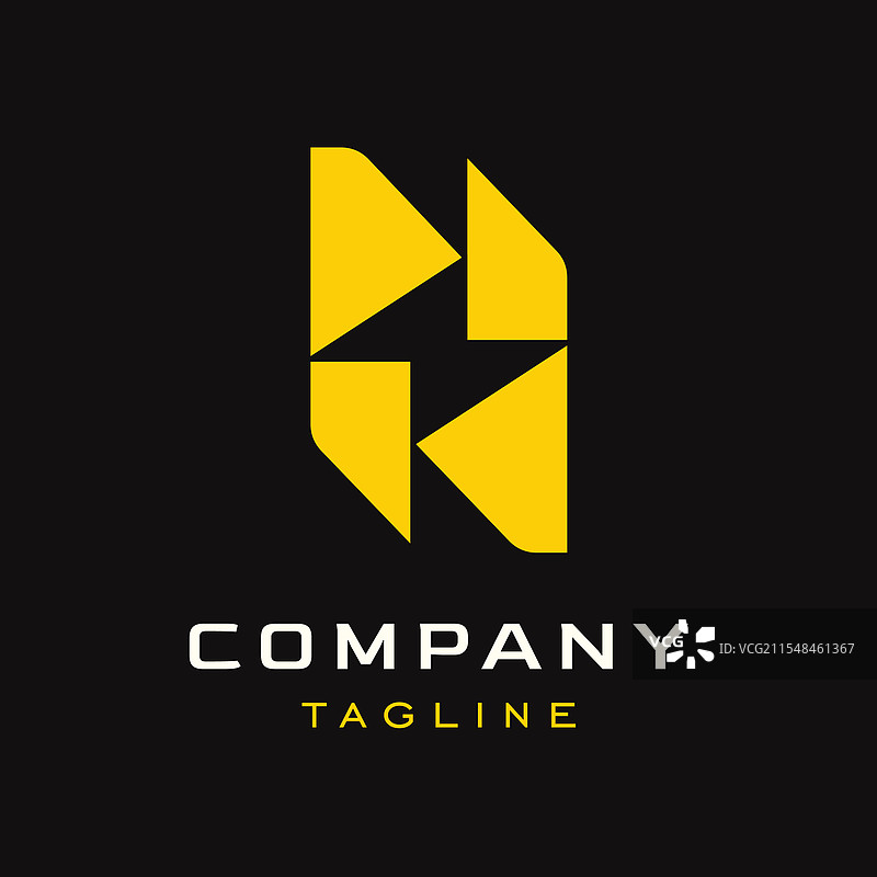 带有闪电标志的字母n，象征着力量与能量图片素材