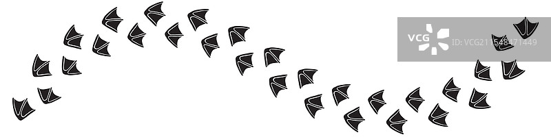 鸡脚印和鸟爪印用于设计图片素材